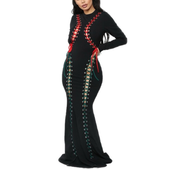 Dresses & Skirts - Lace Up Gothic Gown Midival Dress Corset dollskill
